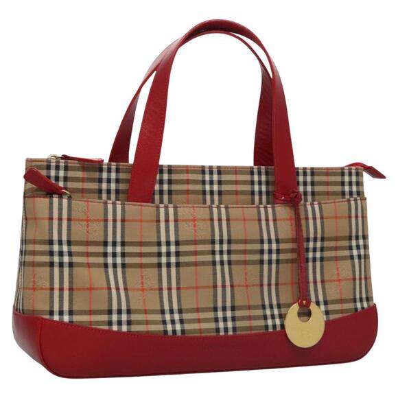 Burberry Nova Check Hand Bag Canvas Beige - Picture 1 of 16